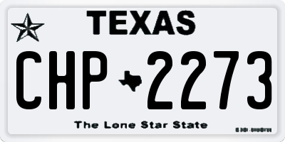 TX license plate CHP2273