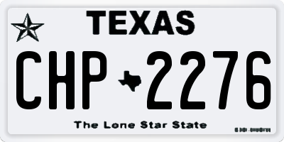 TX license plate CHP2276