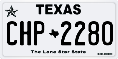 TX license plate CHP2280