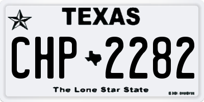TX license plate CHP2282