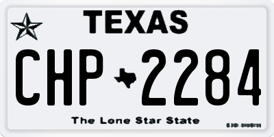 TX license plate CHP2284