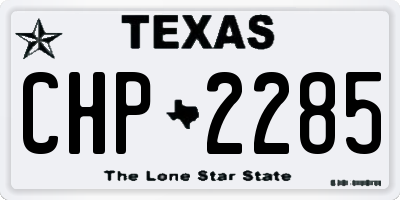 TX license plate CHP2285