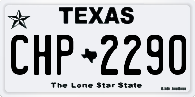 TX license plate CHP2290