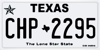 TX license plate CHP2295