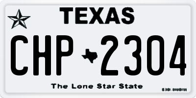 TX license plate CHP2304