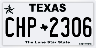 TX license plate CHP2306
