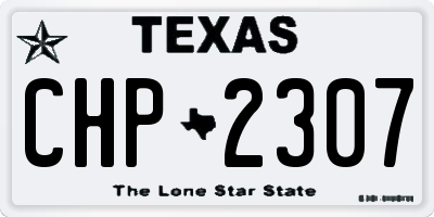 TX license plate CHP2307