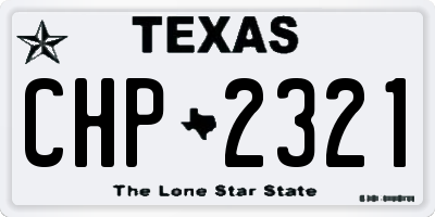TX license plate CHP2321