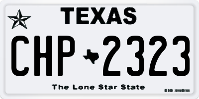 TX license plate CHP2323