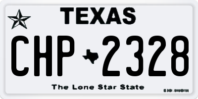 TX license plate CHP2328