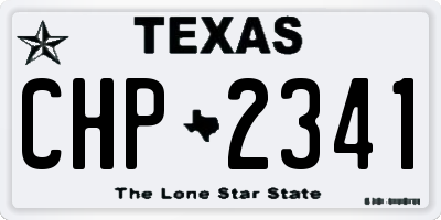 TX license plate CHP2341