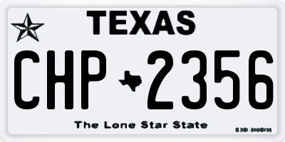 TX license plate CHP2356