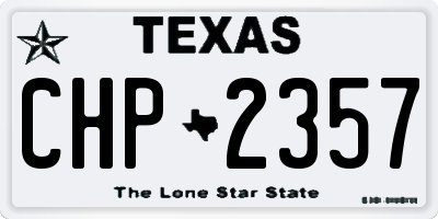 TX license plate CHP2357