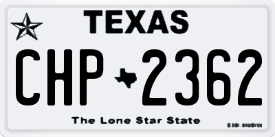 TX license plate CHP2362