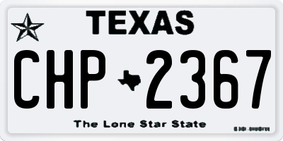 TX license plate CHP2367
