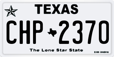TX license plate CHP2370
