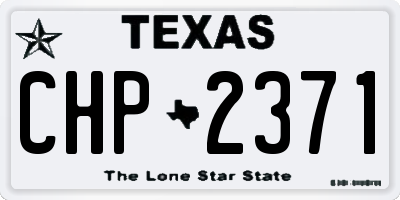 TX license plate CHP2371