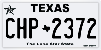 TX license plate CHP2372