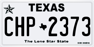 TX license plate CHP2373