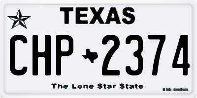 TX license plate CHP2374