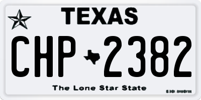 TX license plate CHP2382