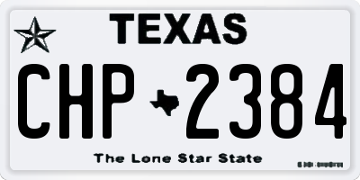TX license plate CHP2384