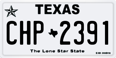 TX license plate CHP2391