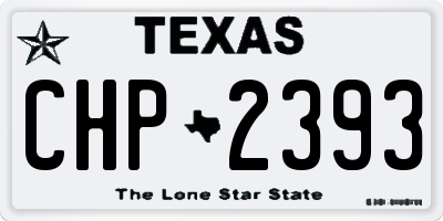 TX license plate CHP2393