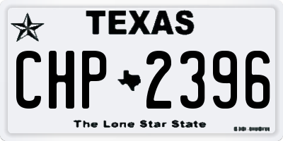 TX license plate CHP2396