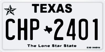 TX license plate CHP2401