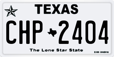 TX license plate CHP2404