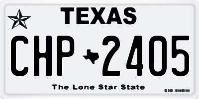 TX license plate CHP2405