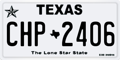 TX license plate CHP2406