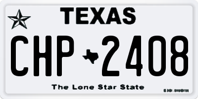 TX license plate CHP2408