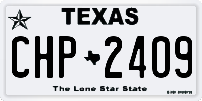 TX license plate CHP2409