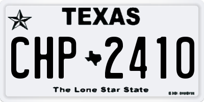 TX license plate CHP2410