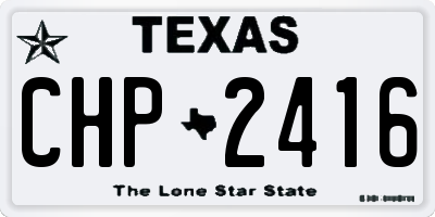 TX license plate CHP2416