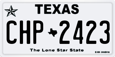 TX license plate CHP2423