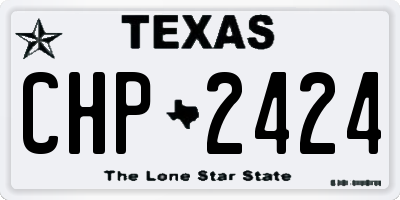 TX license plate CHP2424