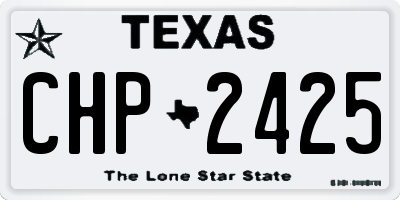 TX license plate CHP2425