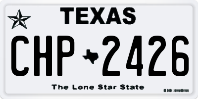 TX license plate CHP2426