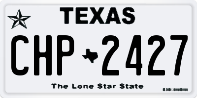 TX license plate CHP2427