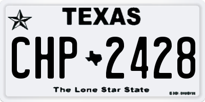 TX license plate CHP2428