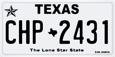TX license plate CHP2431