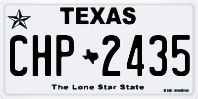 TX license plate CHP2435