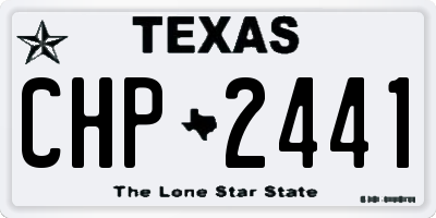 TX license plate CHP2441