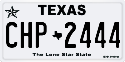 TX license plate CHP2444