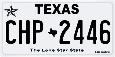 TX license plate CHP2446