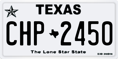 TX license plate CHP2450