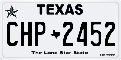 TX license plate CHP2452